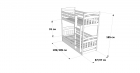 Двухъярусная кровать  с подъемным механизмом № 23-1