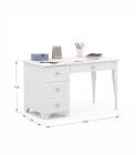 Письмовий стіл ReStyle 120 лівий Royal White