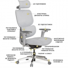 Ергономічне крісло Mealux D2 Air Fabric Grey