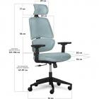 Крісло Mealux Leo Air Grey  Blue