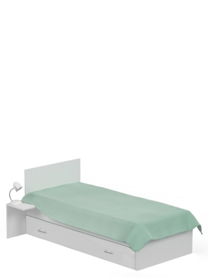 TK.21 - Кровать с мягким изголовьем 90x200 White