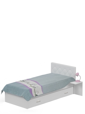 TN.21 - Кровать с мягким изголовьем 120x 200 Магнолия