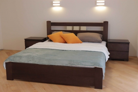 Двуспальная кровать с низким изножьем №62-1
