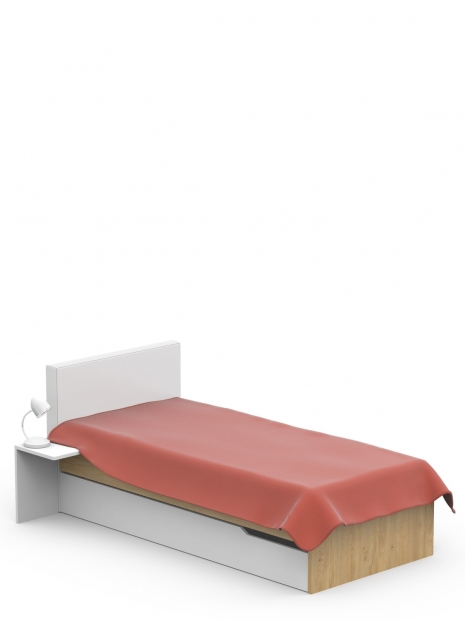 TN.21 -  Кровать с мягким изголовьем 120х200 Uni Nature